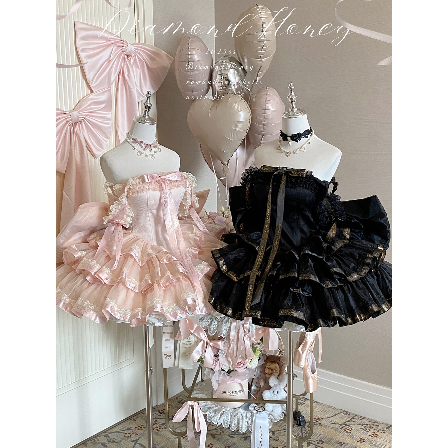 【公主缎带】现货可爱甜美晚礼服成人礼浪漫少女风大小姐公主连衣裙