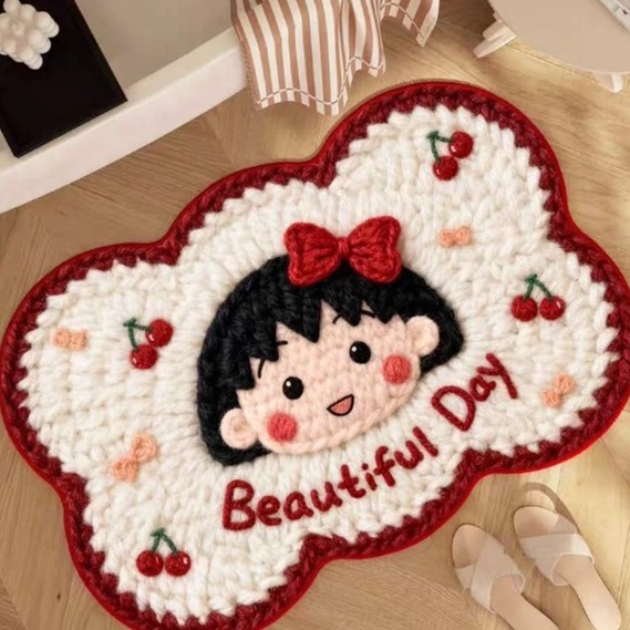 家用浴室硅藻泥地垫卫生间门口吸水脚垫耐脏可水洗防滑垫毛线地毯