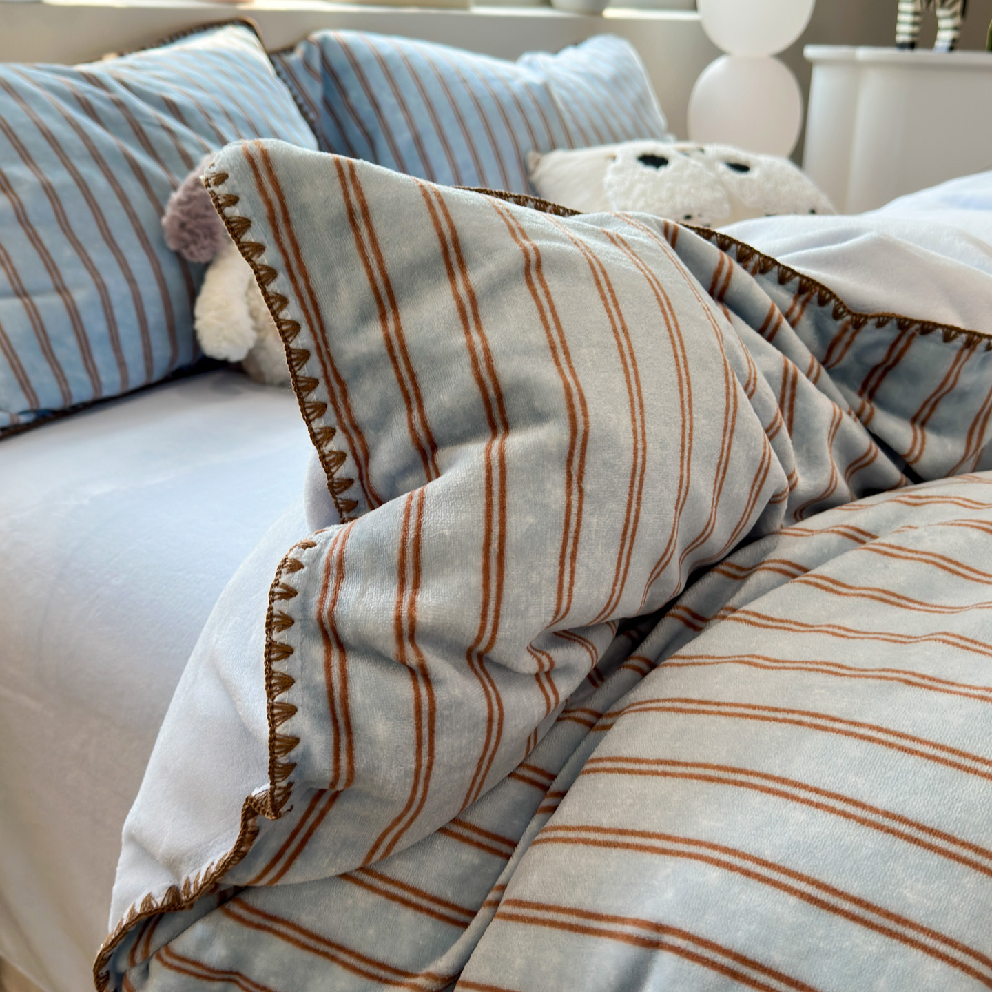 【朵罗塔】蓝调时刻秋冬牛奶绒四件套双面绒2025新款被套床单床笠款