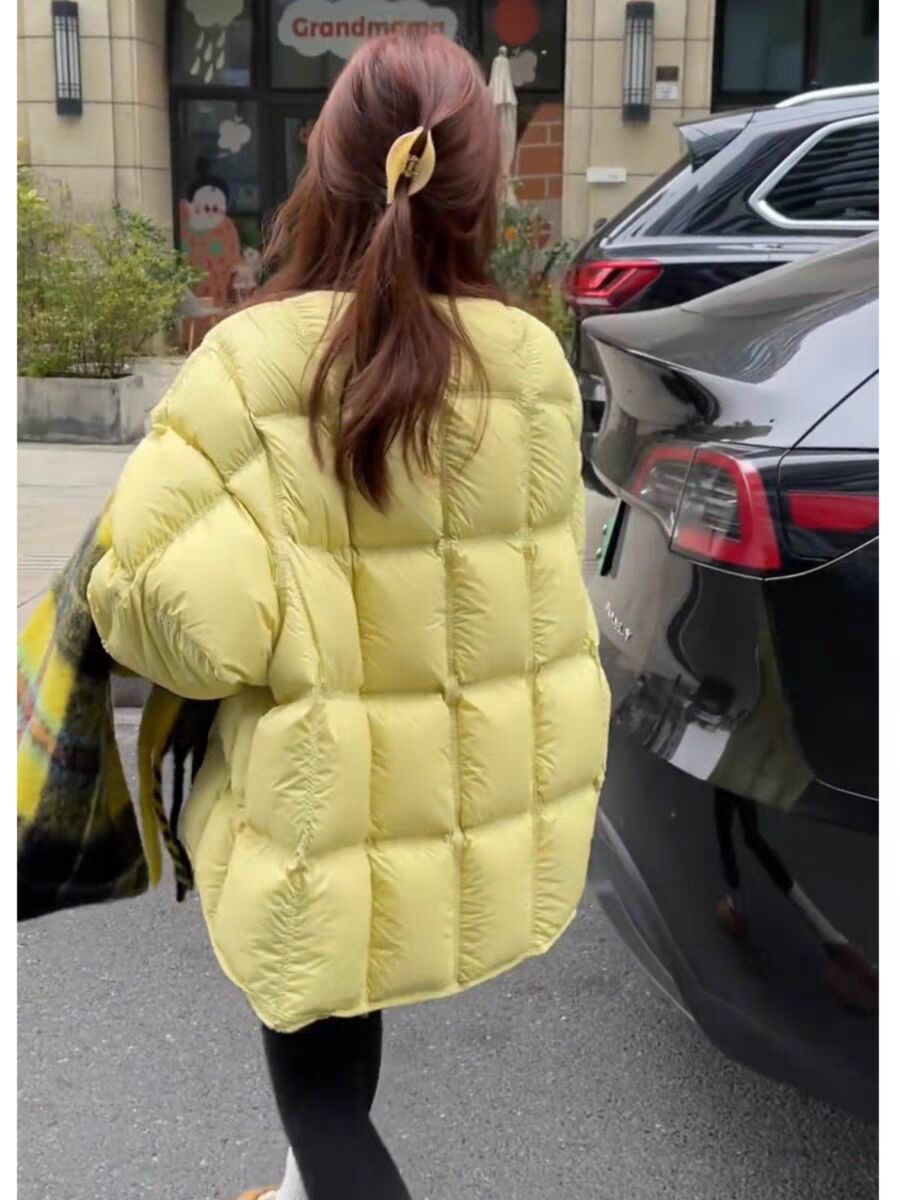 韩版加厚棉服外套女2025冬季新款气质休闲百搭棉衣时尚纯色棉袄潮