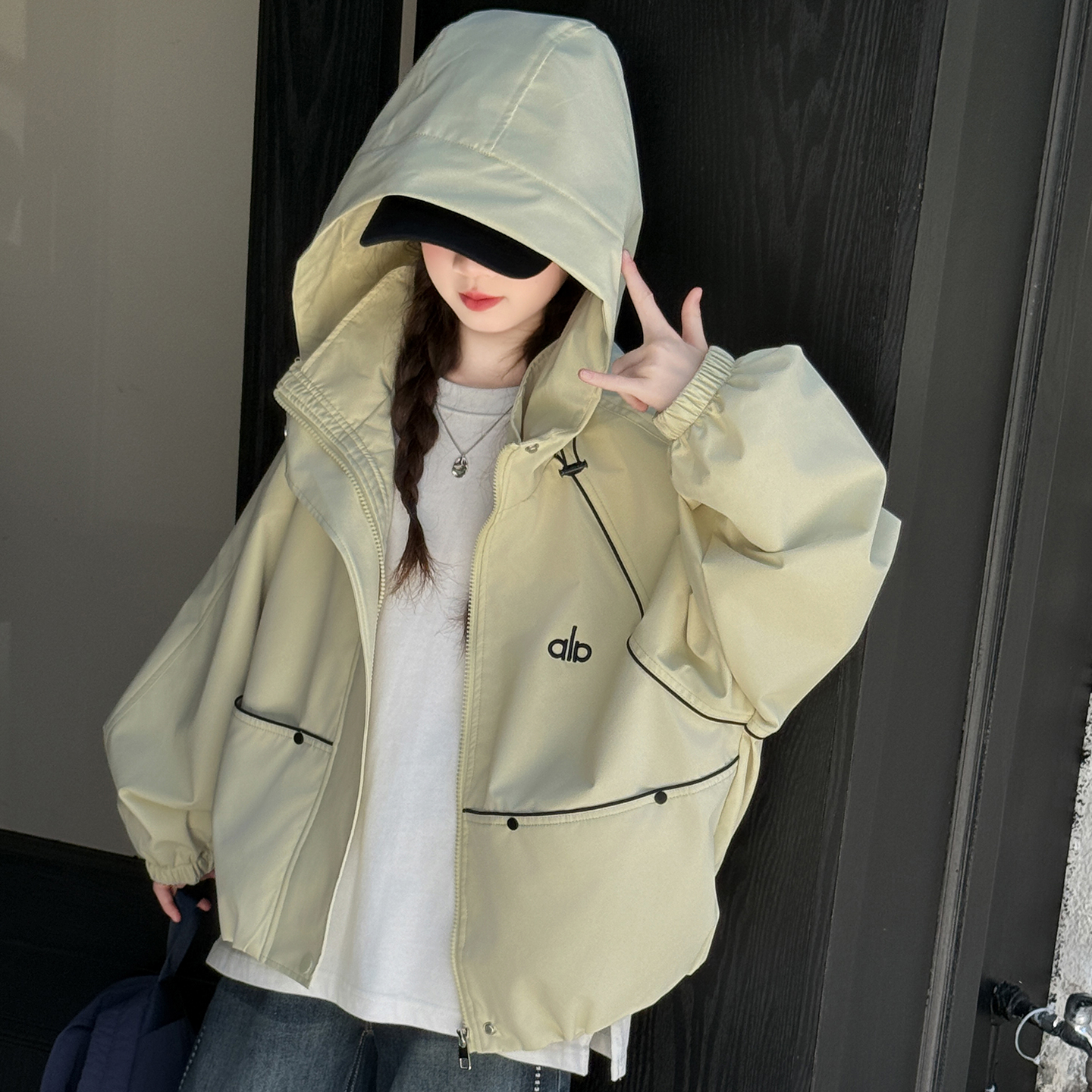 女童春秋款外套2025新款中大童洋气休闲韩系风衣秋装儿童冲锋衣潮