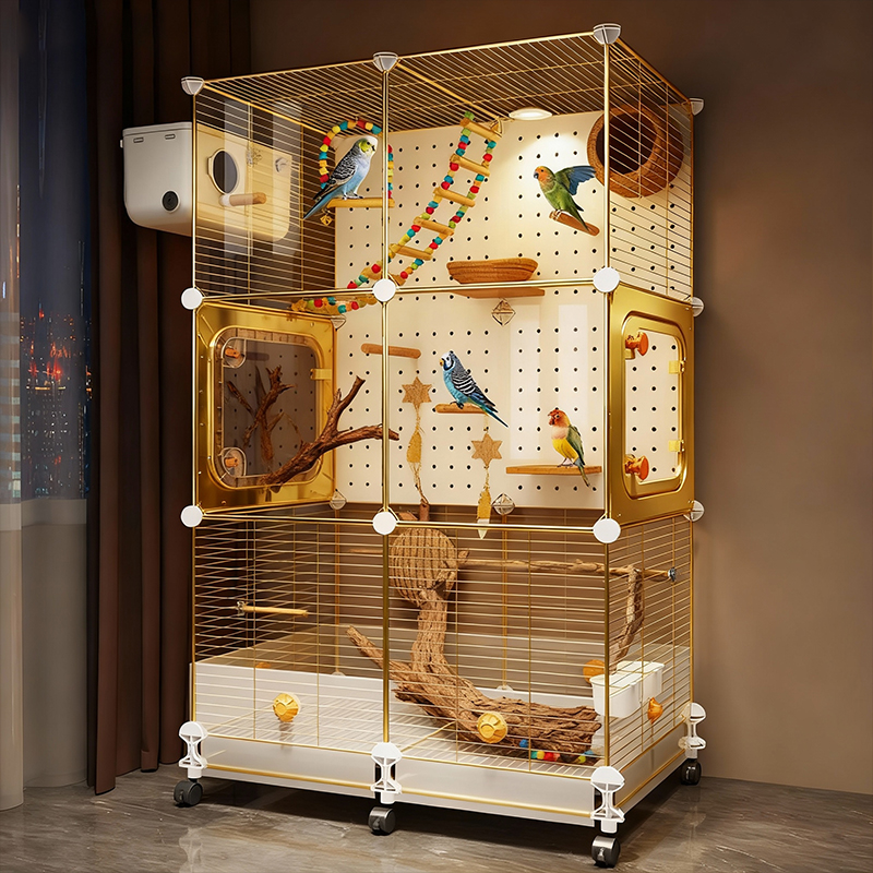 鸟笼子大号鹦鹉豪华别墅家用虎皮玄凤新型防溅牡丹小太阳专用鸟笼
