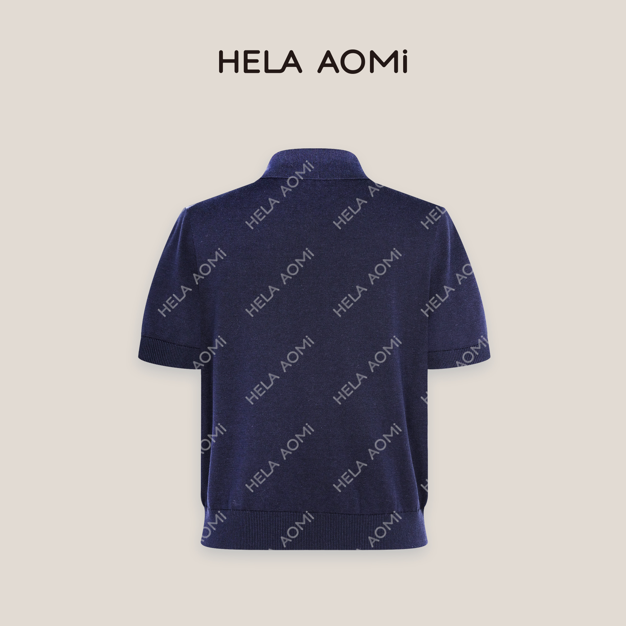 HELAAOMI “莱赛尔70.9% 小熊POLO”桑蚕丝休闲针织衫CY5BC32415