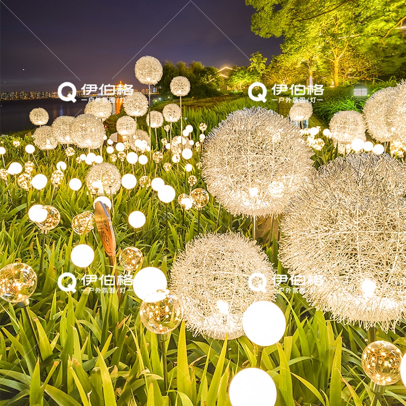 太阳能蒲公英亮化灯户外装饰插地草坪太阳能灯户外灯2025新款庭院
