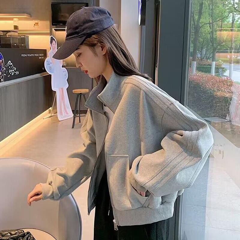 短款运动外套女2025春秋新款棒球服休闲显瘦夹克开衫上衣宽松百搭