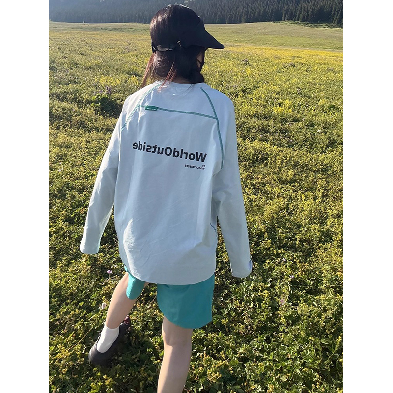 cleanfit美式速干长袖男女夏季薄款户外机能运动凉感t恤情侣防晒