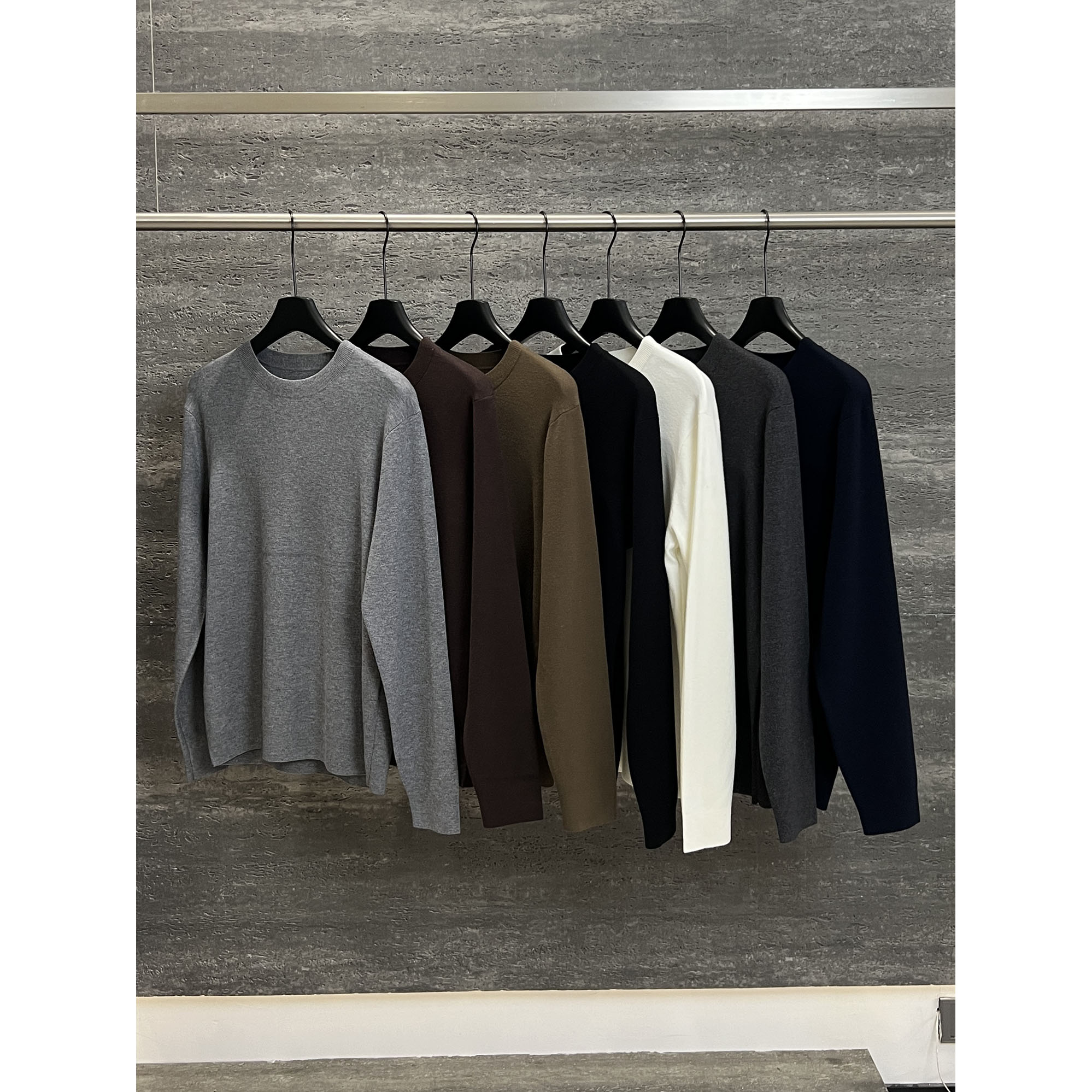 冠什么希男装】冬季「 羊毛混纺 无痕下摆」高弹力内搭保暖针织毛衣