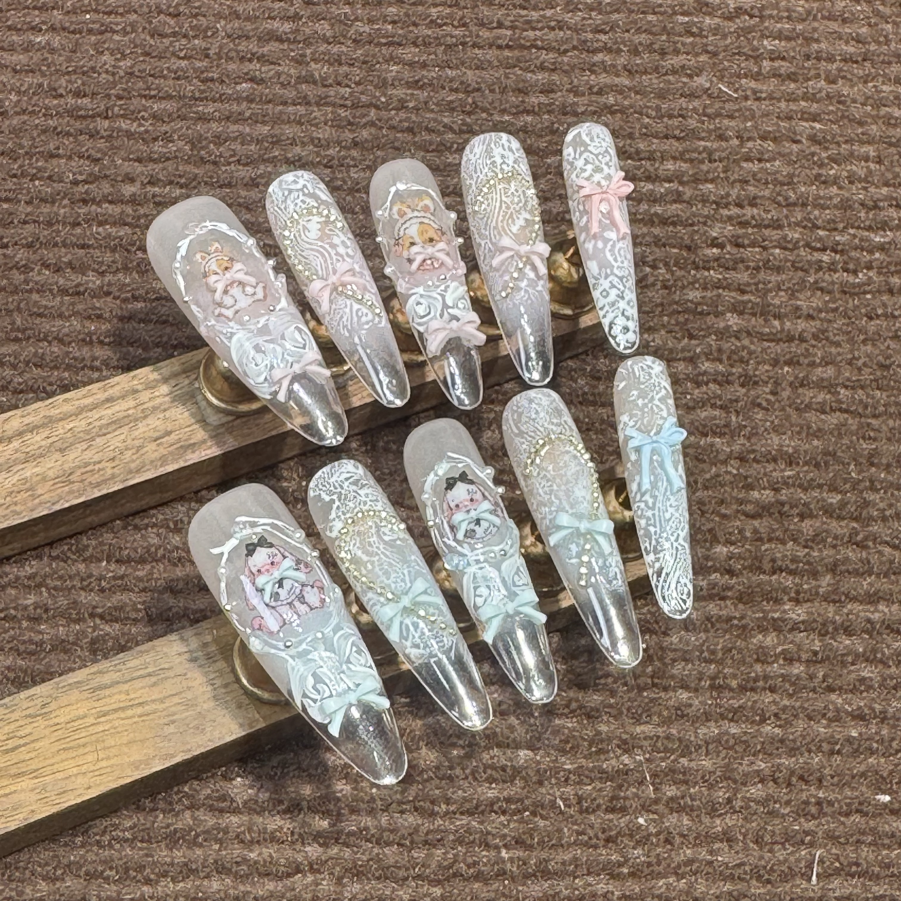 【兔兔庄园 】2025原创设计AB版设计纯手绘超米显白秋季新款穿戴甲