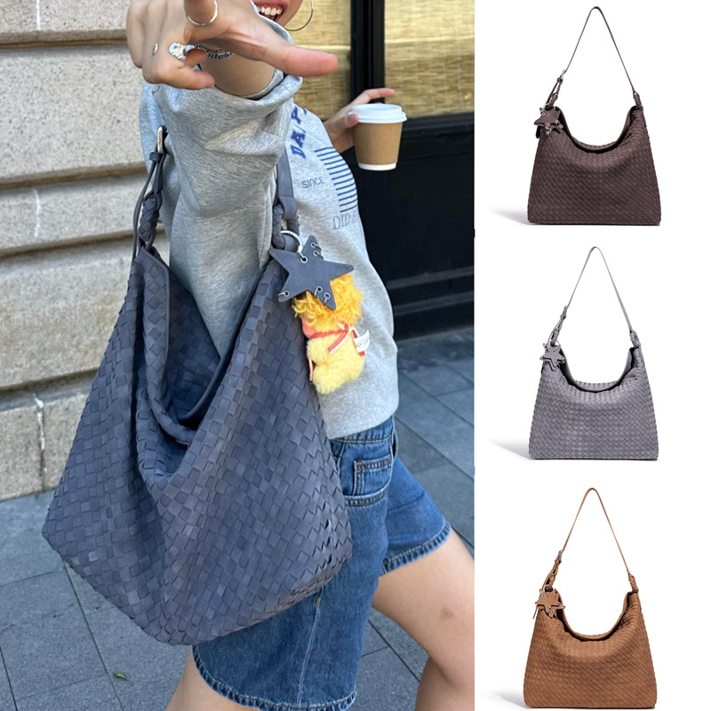 编织包2025新款麂皮托特包女秋冬大容量斜挎包小众设计通勤单肩包