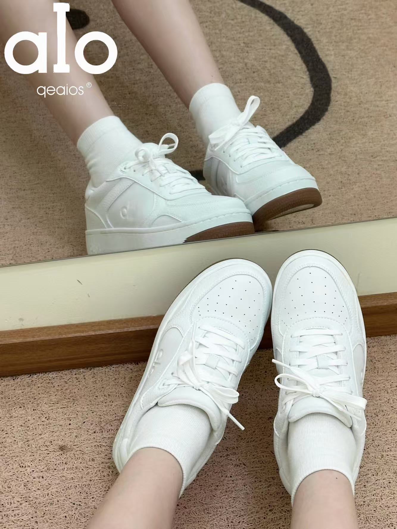 aioqeaios复古增高防滑耐磨休闲运动鞋男女同款百搭透气鞋子