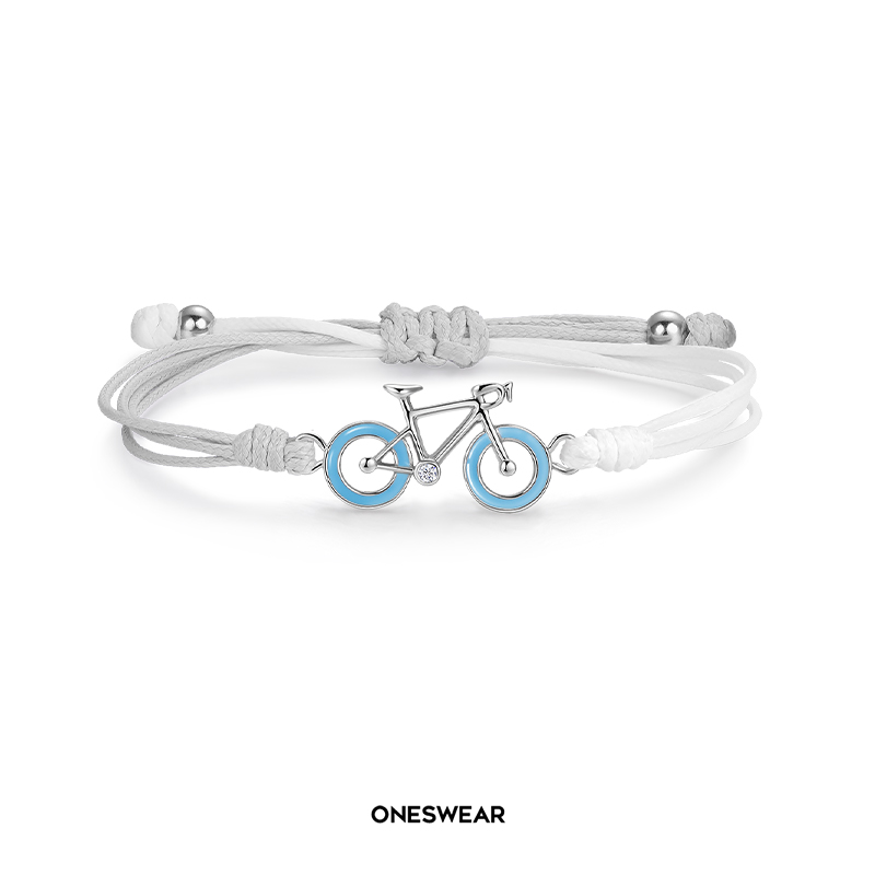 925银珐琅手链 自行车手绳手链礼物小众设计高级感饰品