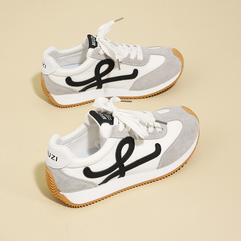 杨幂同款时尚德训鞋女爆款2025新款春秋复古百搭阿甘鞋运动休闲鞋