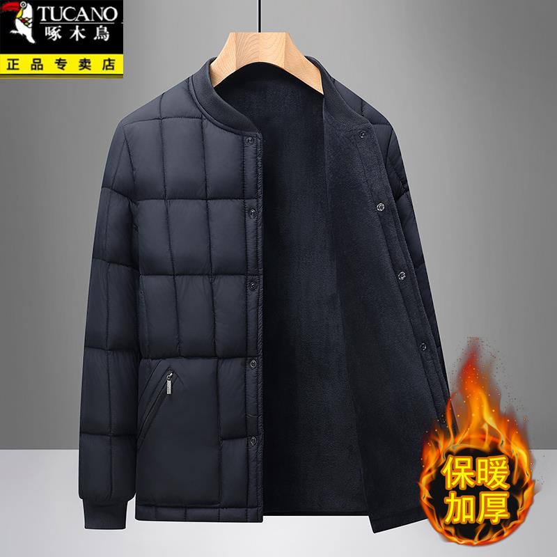 啄木鸟中老年棉衣2025新款爸爸内搭加厚棉袄爷爷老人秋冬内胆棉服