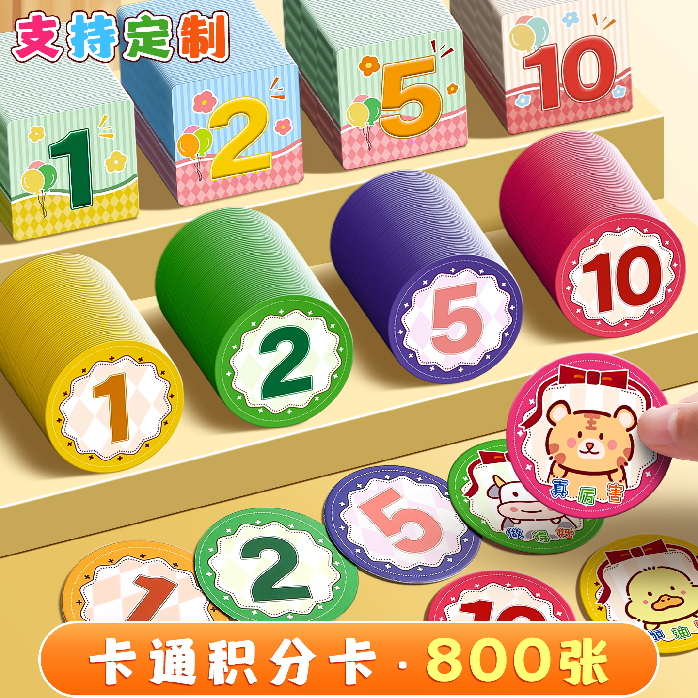 创意积分卡奖励卡儿童激励积分币小学生奖励卡片小朋友奖券兑换币