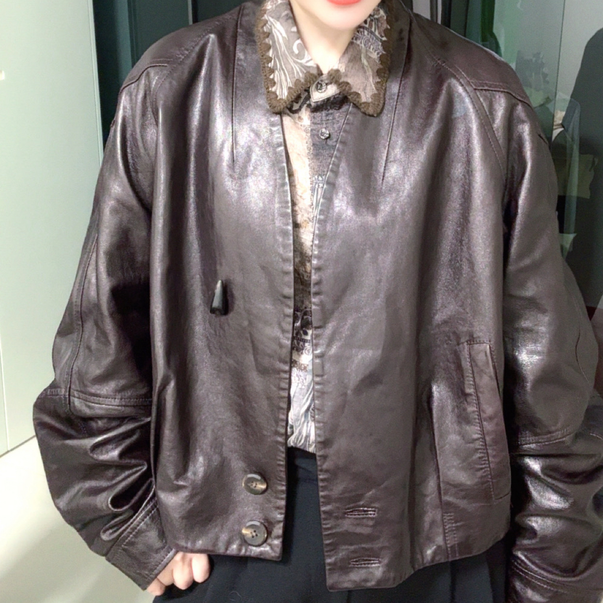 秋冬牛角扣短款外套