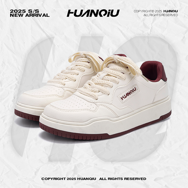 环球休闲板鞋子男款2025新款秋季干净感痞帅男鞋厚底男士运动潮鞋