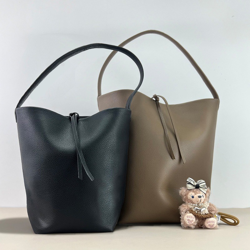 【七夕好礼】新款TheRow水桶包包包纯色真皮高级法式女款真皮水桶包