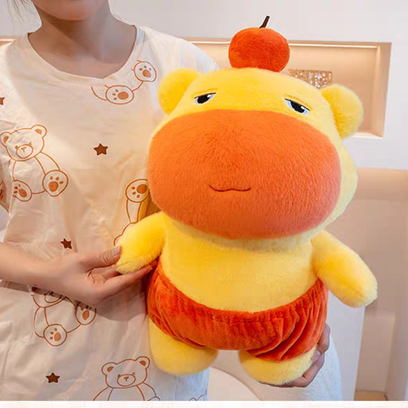 水豚噜噜表情包玩偶睡觉抱枕床上毛绒玩具布娃娃公仔生日礼物