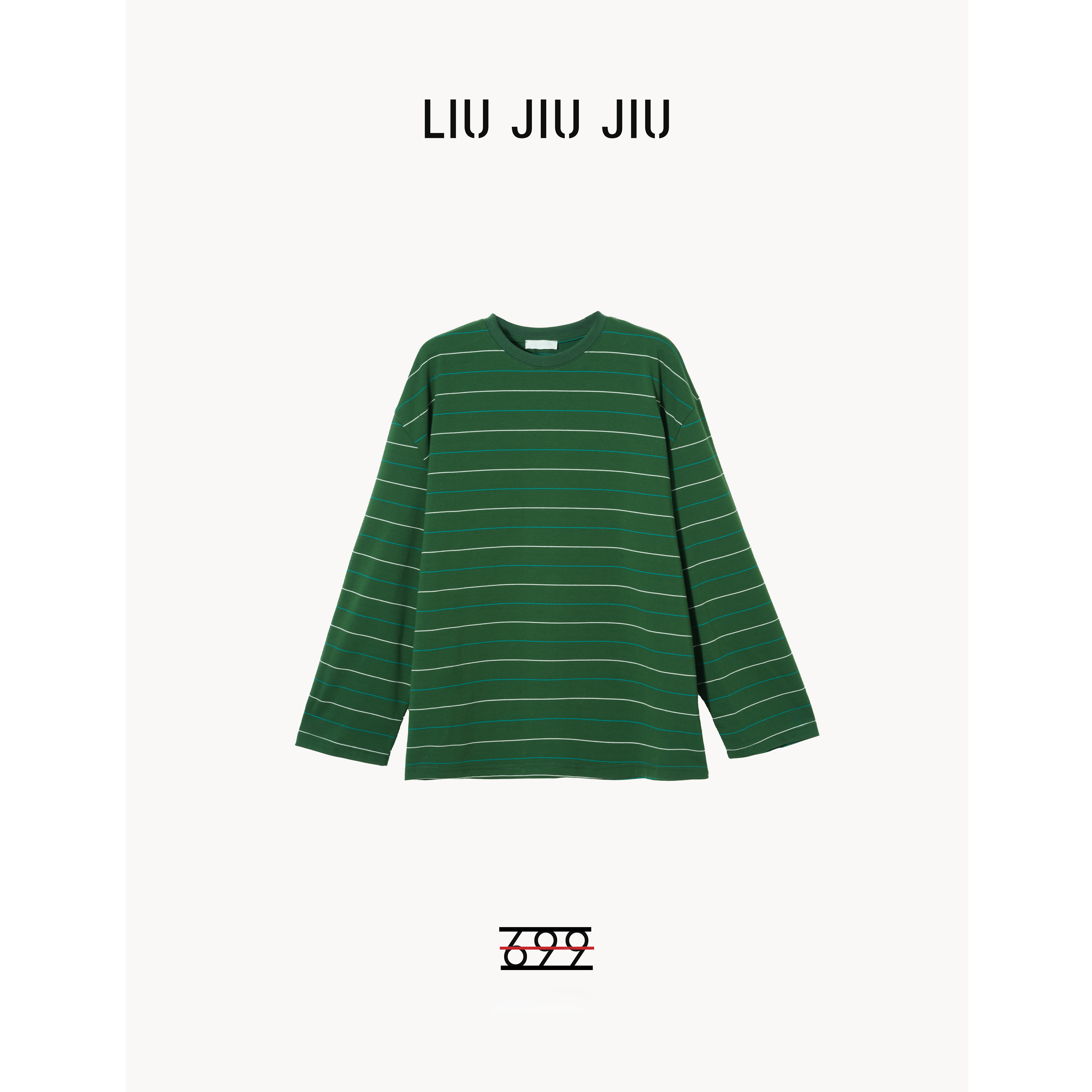 LIUJIUJIU 美式复古条纹长袖T恤秋季水洗做旧感时尚T恤TX4710L