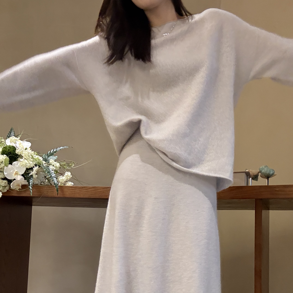 【梨花服饰】羊绒灯笼松紧裙（注意洗涤方式）