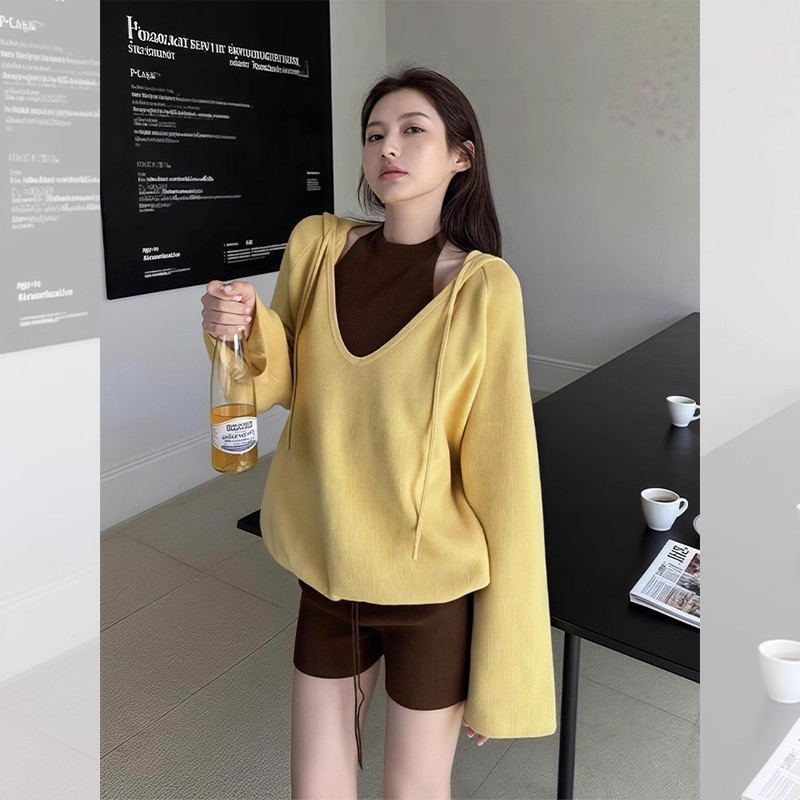 孕妇装秋装2025时尚款韩系慵懒慵懒风长袖上衣气质黄秋季外穿显瘦
