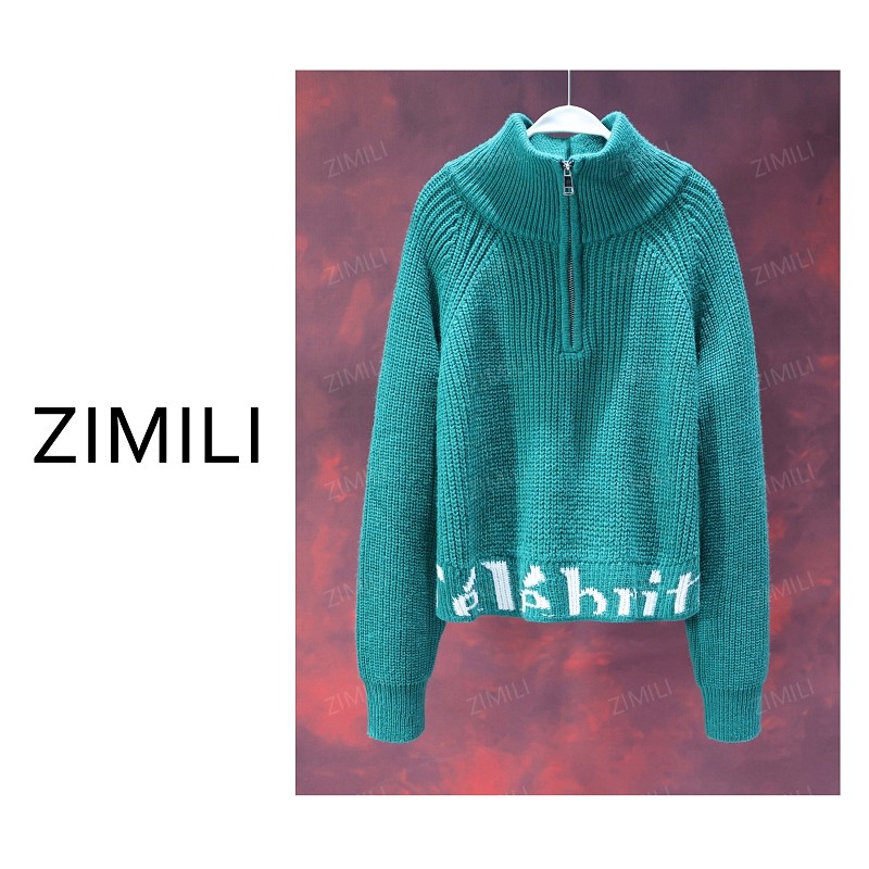 【亮哥欧货女装】冬季加厚羊毛《云积》邮政绿高领羊毛毛衣1629-Q4