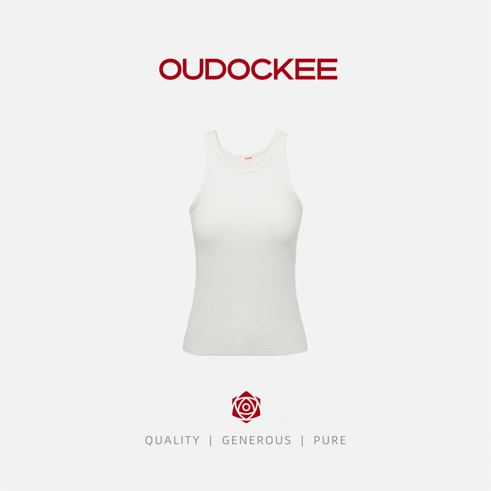 OUDOCKEE 鸥鸥【96棉】背心 女士纯色背心打底吊带 O2501F105T