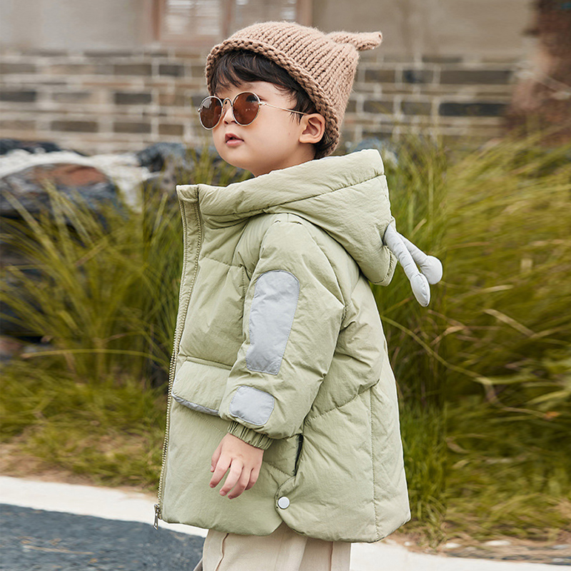 儿童宝宝羽绒服中长款2一岁小童3男宝4洋气5童装男童冬季加厚外套