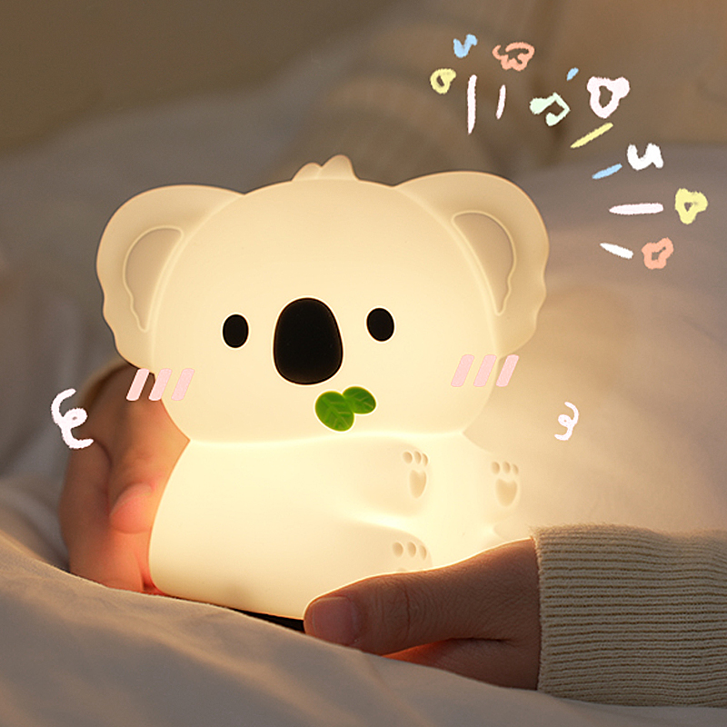 佛系考拉声控解压小夜灯送女朋友生日礼物儿童房间床头语音开关灯