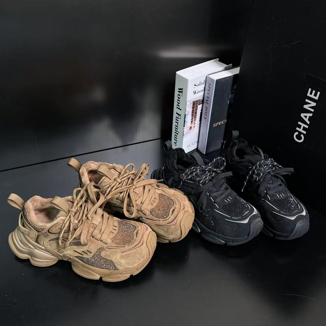 【墩墩摩卡】老爹鞋女秋冬新款厚底增高百搭休闲运动女鞋66231