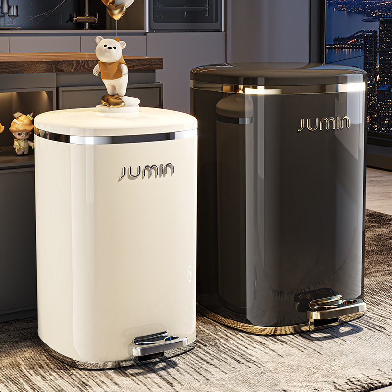 家用2025新款带盖卫生间厕所高颜值高端大容量大号客厅纸篓垃圾桶