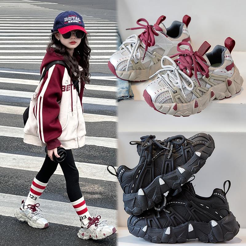 范哲萨儿童运动鞋2025开春新款网面透气男童中大童轻便软底女童老