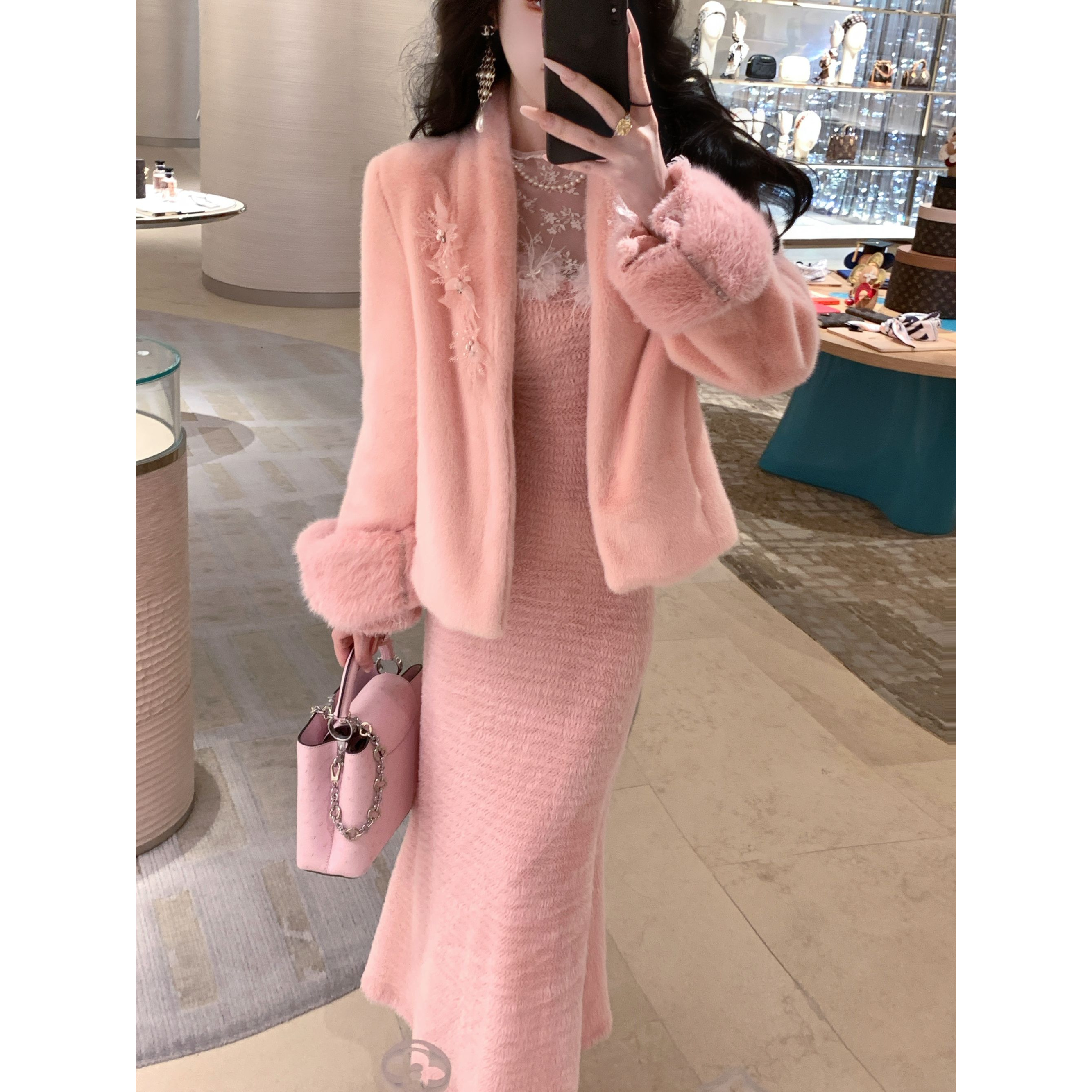 【雅乔定制】温柔乡 仿貂毛环保皮草外套女DYYY-250851096