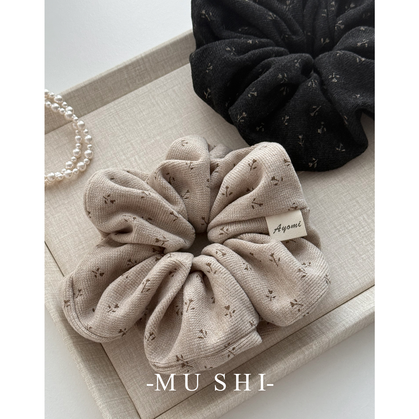 【木石有言】韩系小碎花针织大肠发圈甜美风复古发圈发绳女高级感