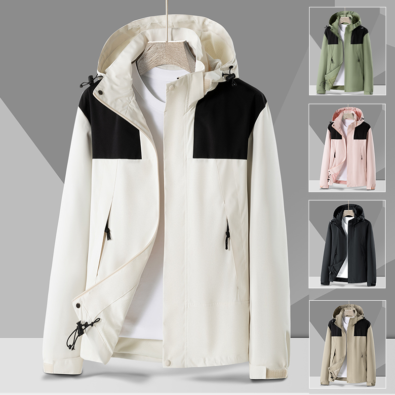 2025秋冬季情侣款冲锋衣男秋季夹克男薄款外套女防水风衣户外