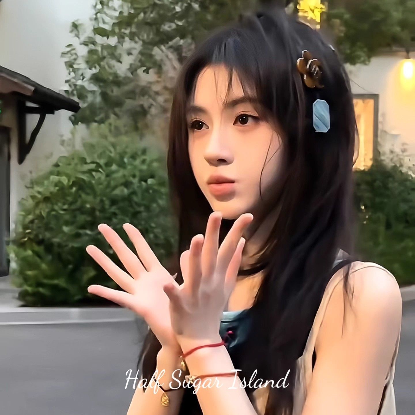 鞠婧祎同款时尚豹纹花朵发夹新款醋酸花朵刘海侧边碎发夹发卡头饰