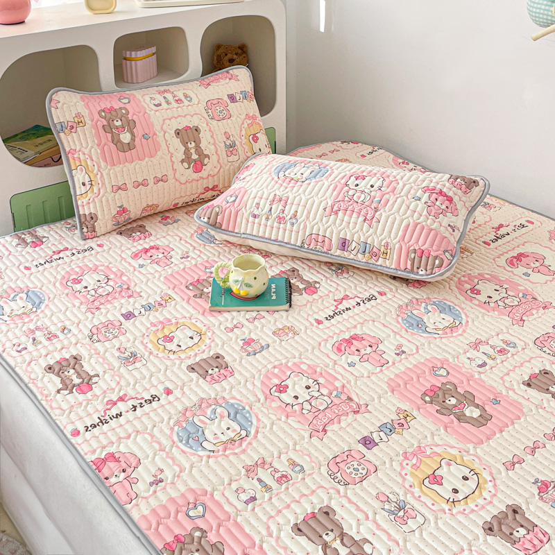 2025新款可机洗乳胶凉席冰丝席床单亲肤学生宿舍单人床夏天席子