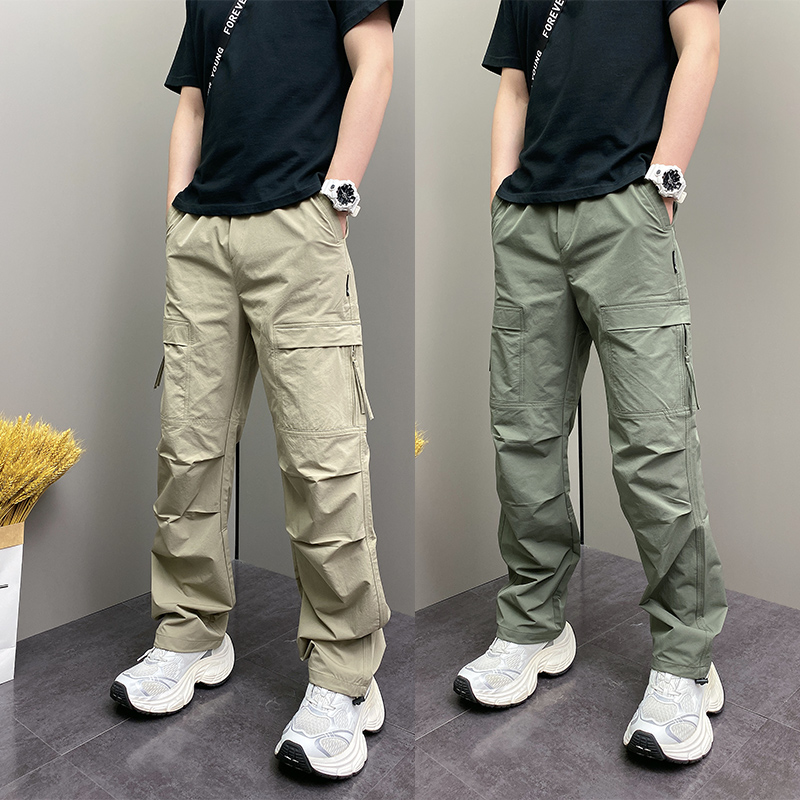 2025年秋季新款潮流韩版痞帅宽松哈伦个性设计感休闲男士工装裤
