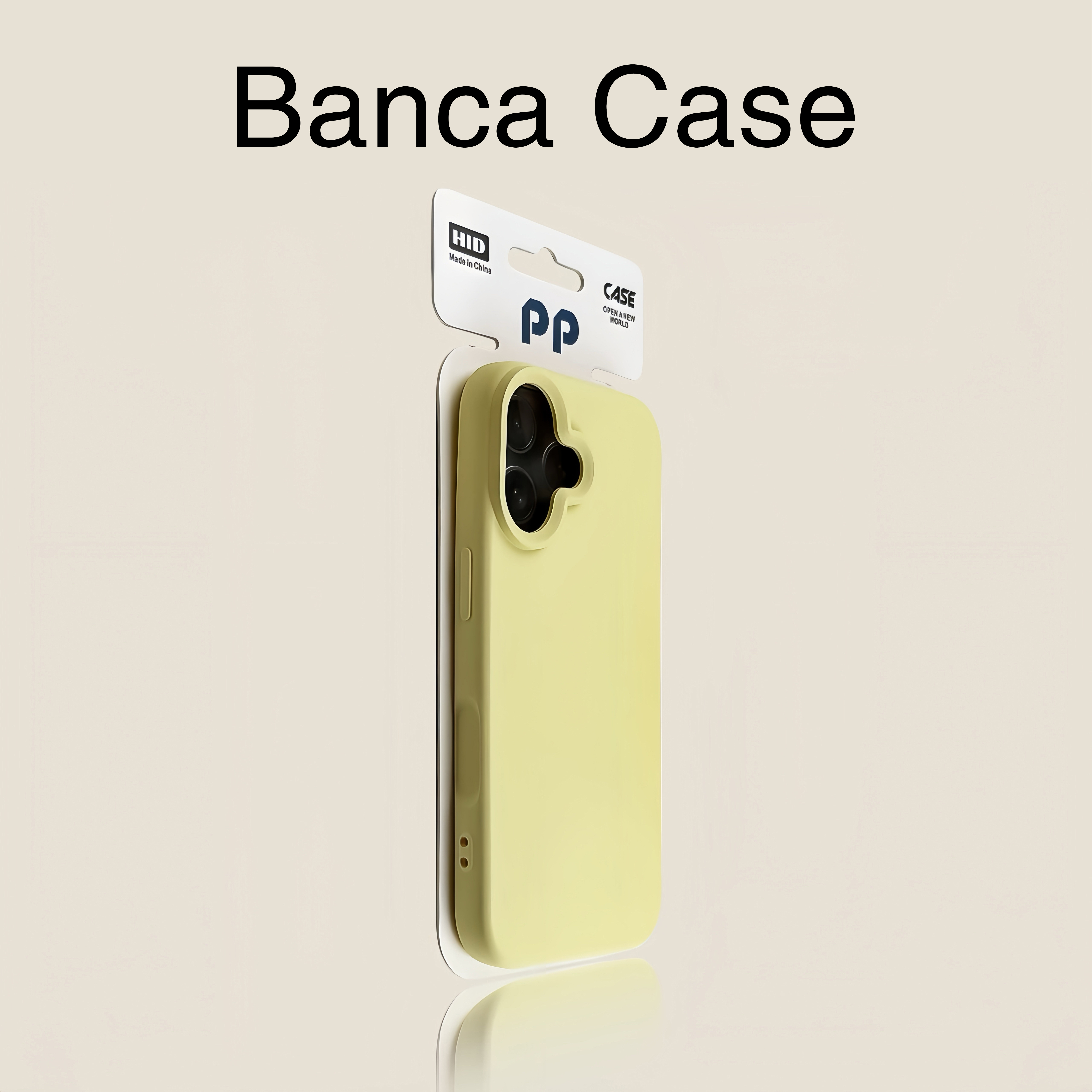 BANCA奶黄色肤感糯米壳适用苹果17/16promax手机壳iPhone15/14/13