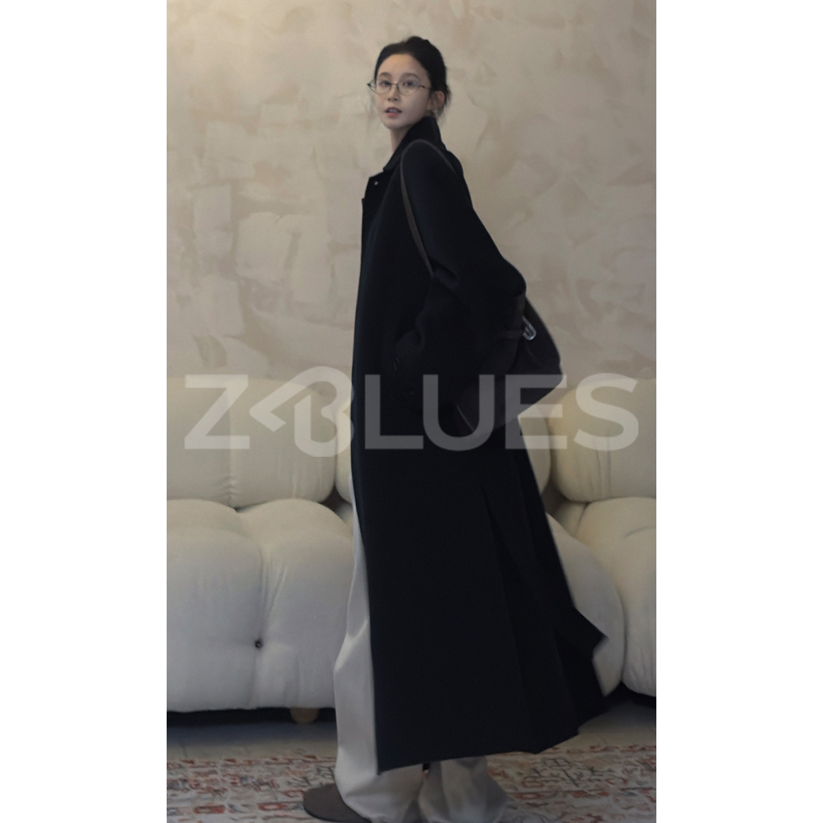 Z.blues【常青大衣】JI细支羊绒羊毛长款大衣YZGZ59010