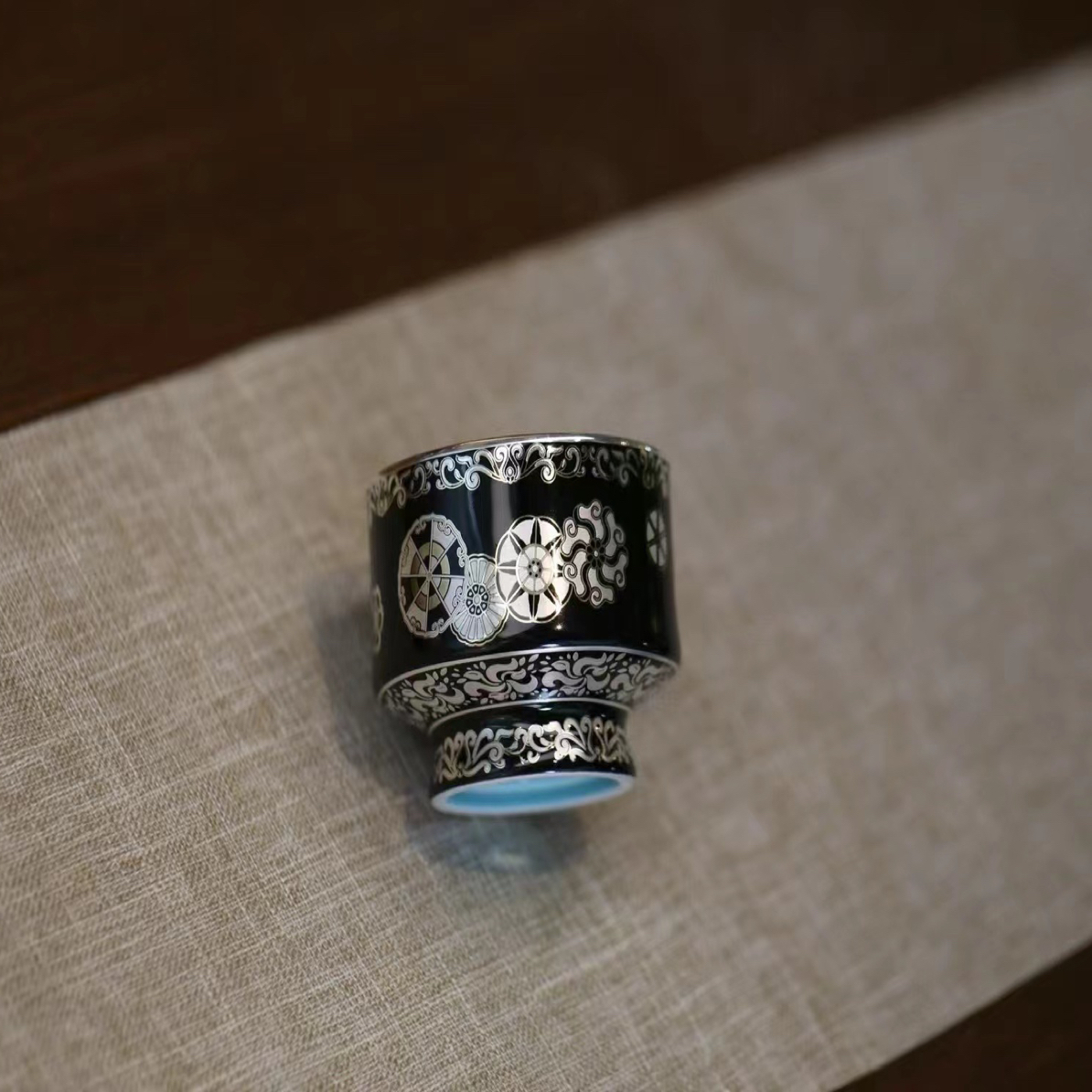 新款瓷盖银 999纯银 甜茶 酥油茶 杯