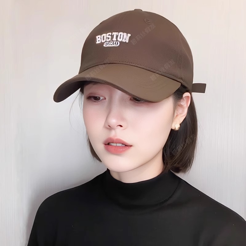 假发帽子一体女棒球鸭舌帽檐短发2025新款自然百搭时尚全头套春夏