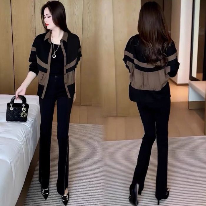 时尚短外套气质秋季新款外套洋气减龄宽松显瘦百搭休闲拼接上衣