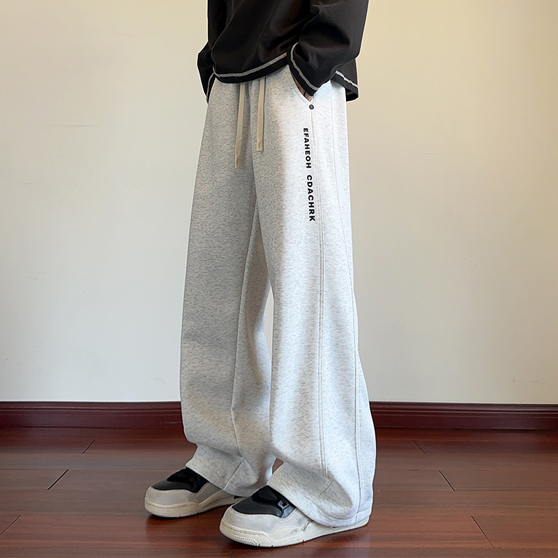 休闲长款男2025秋季新款潮牌宽松裤子潮流百搭卫裤阔腿运动裤秋冬