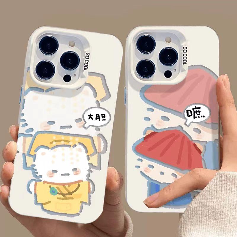皇帝猫咪情侣适用苹果15iPhone16pro/14pro/13华为VIVO小米手机壳