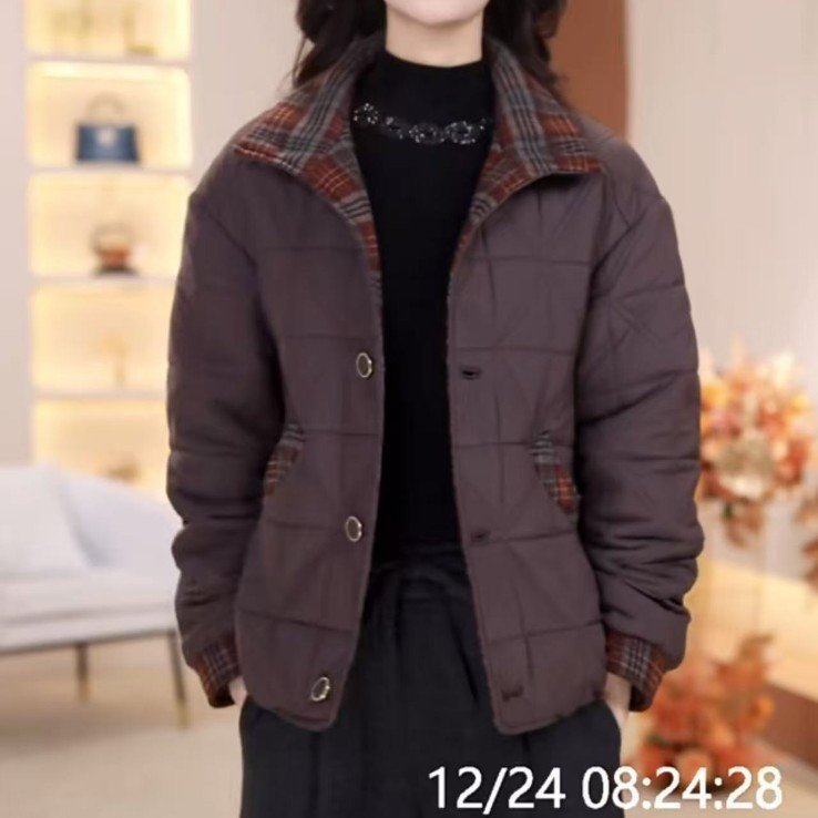 秋冬新款优雅气质女装时尚加棉加厚休闲短外套