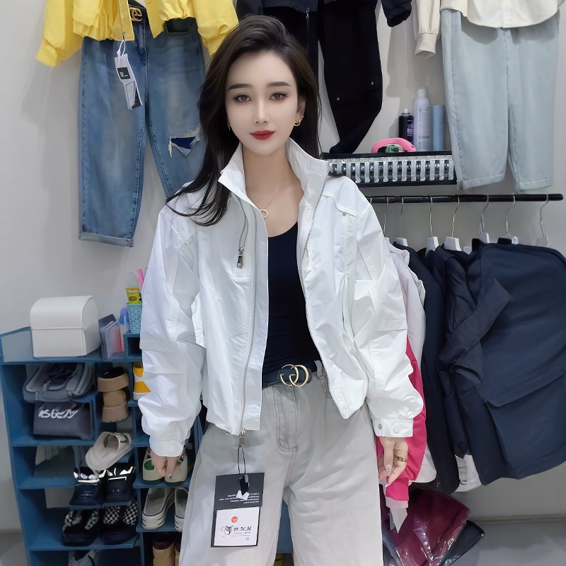 2025春秋季新款女士设计感洋气短外套宽松百搭超火休闲夹克上衣服