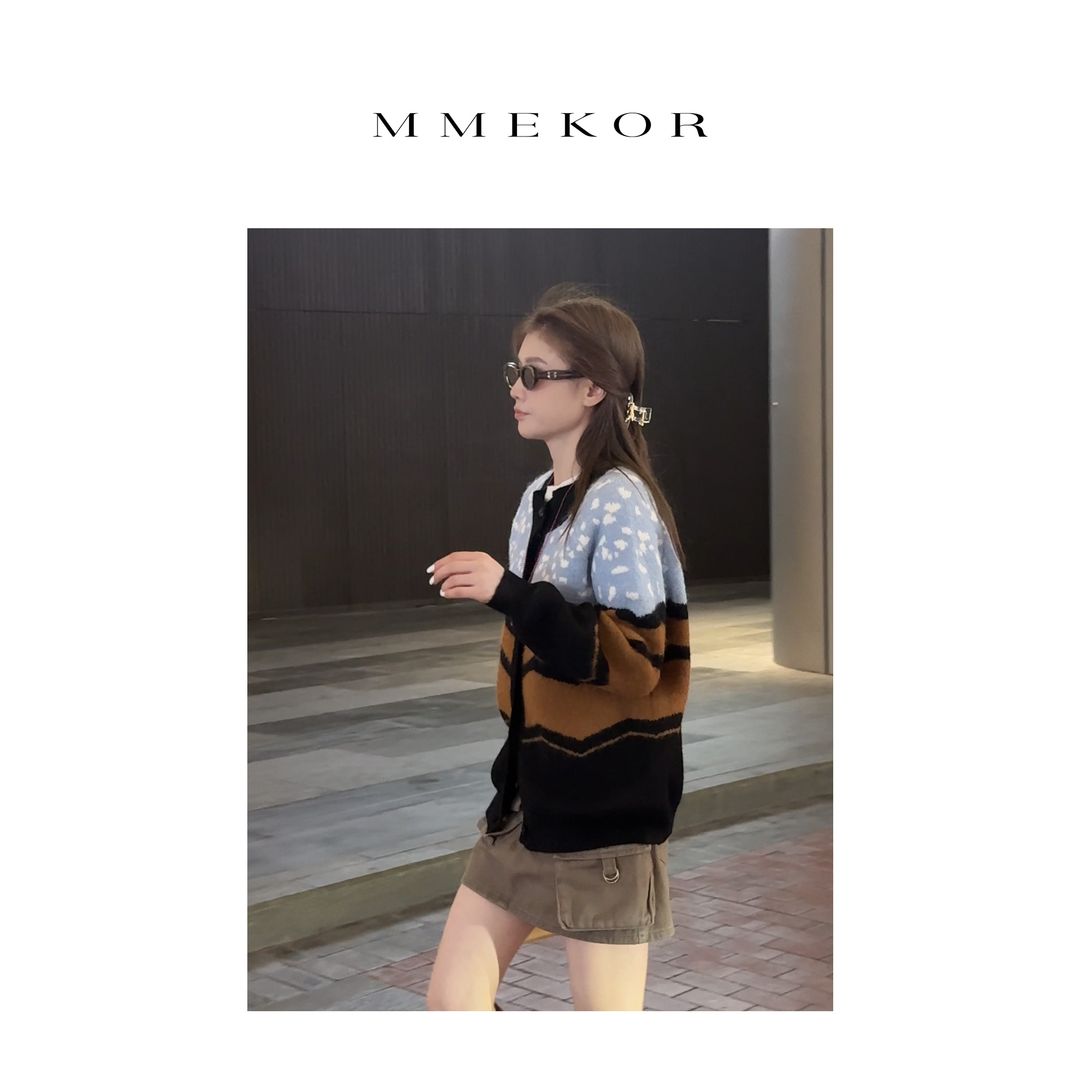 MMEKOR“芬兰漫雪”毛衣 2025新款秋款静奢老钱风经典上衣 30606