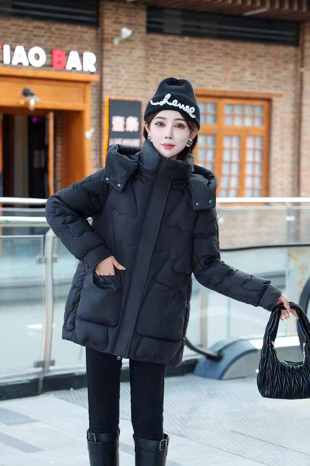 棉服女秋冬季2025新款韩版休闲时尚宽松加厚棉服9811