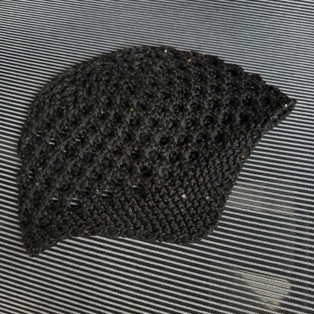 美雅家原创纯手工梅花钩花美人尖帽四季通用遮白发修饰脸型包头帽